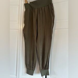 Cinq a Sept Olive Green Giles Women's Jogger Pants size L rn 115562